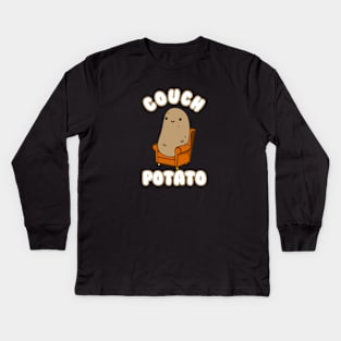 Funny Couch Potato - Kawaii Anime Pun Kids Long Sleeve T-Shirt